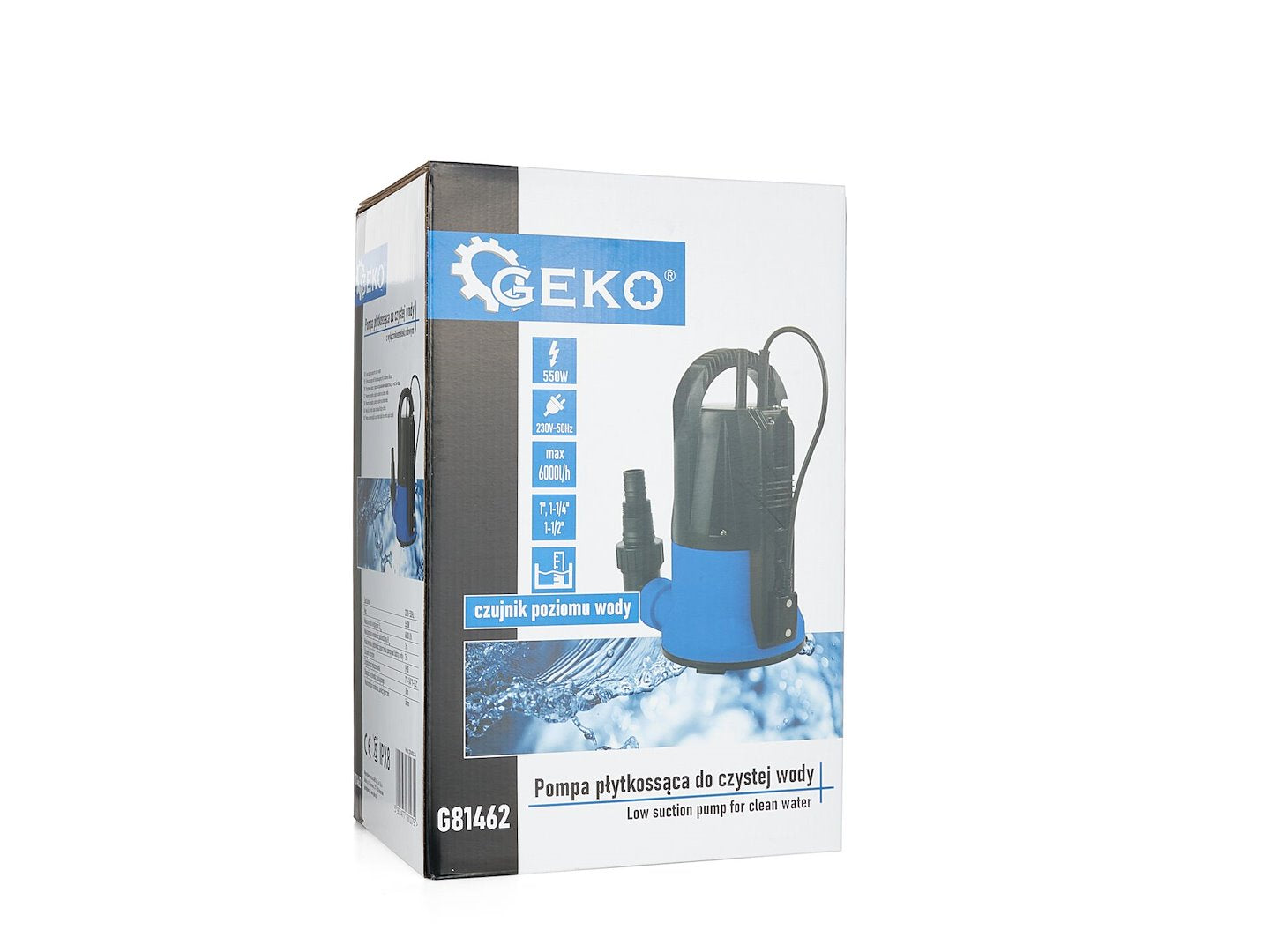 Ondiepe zuig- schoonwaterpomp 550W