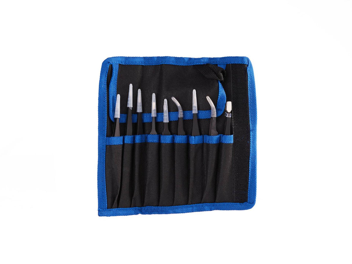 Precisie metalen pincet set 9 stuks