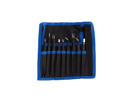Precisie metalen pincet set 9 stuks