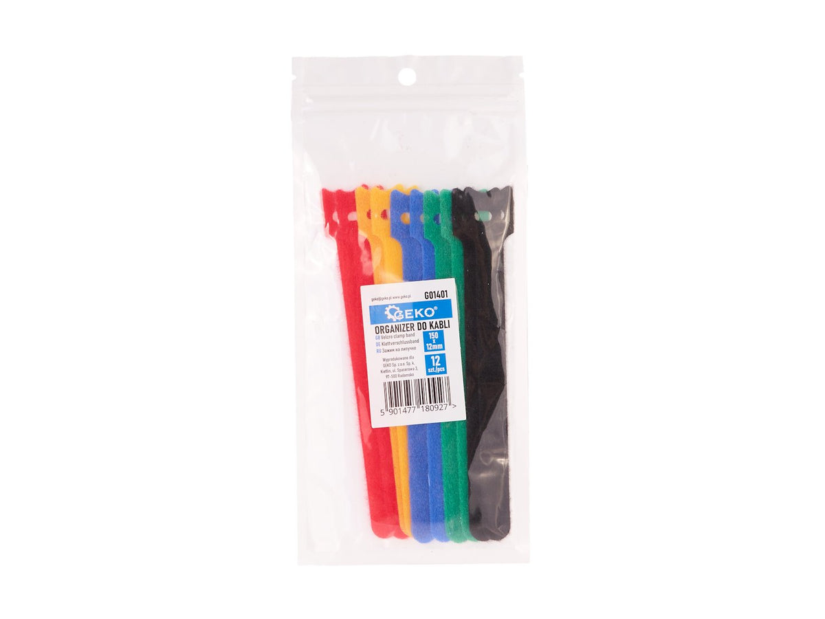 12 stuks klittenband klemriem 150mm x 12mm set