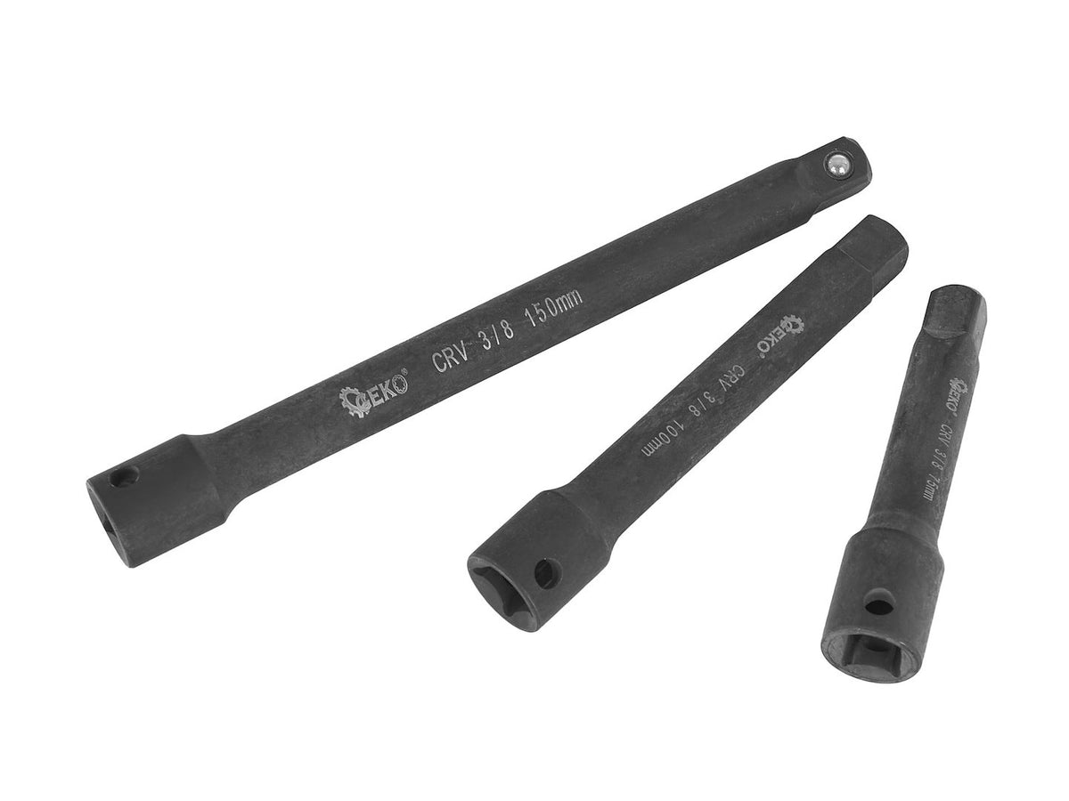 9-delige slagmoersleutel verlengset 1/4" 3/8" 1/2" CrV