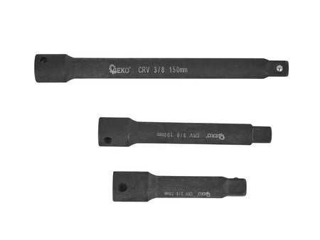9-delige slagmoersleutel verlengset 1/4" 3/8" 1/2" CrV