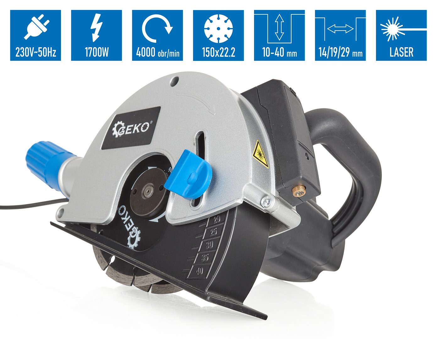 Wandsnijder 1700W met laser