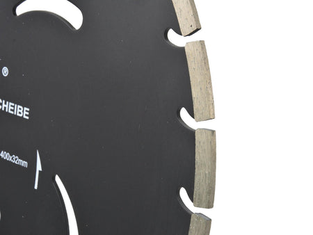 Gesegmenteerd rand diamantschijf ZWART 400x10x32mm GEKO