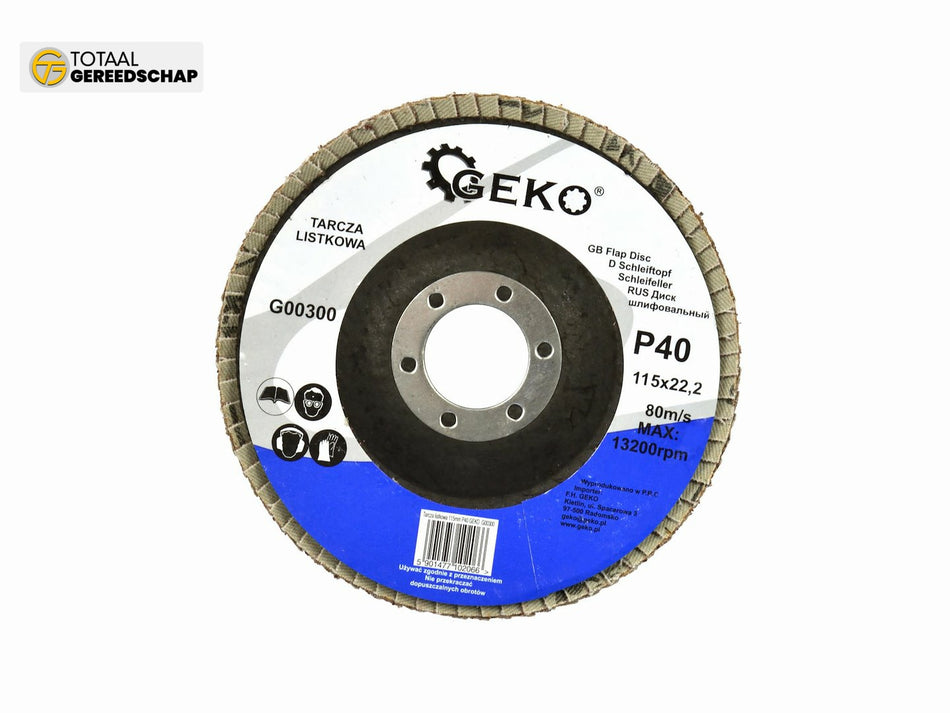 Aluminium Oxide Flap Disc 115mm Grit 40