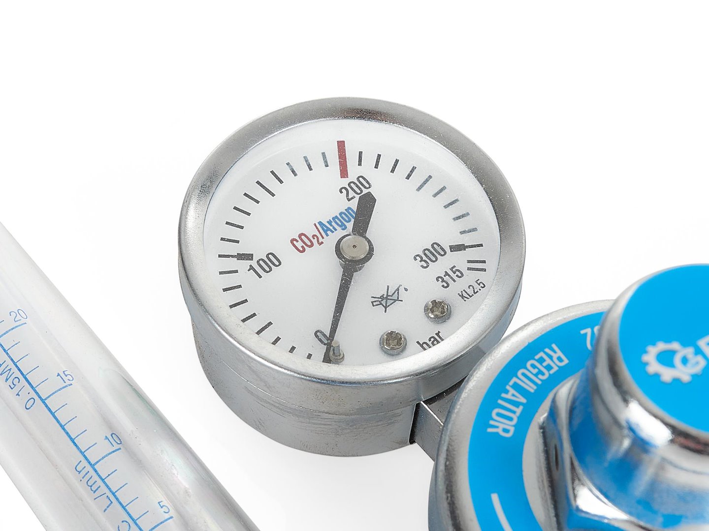 CO2/ARGON Regelaar met dubbele rotameter