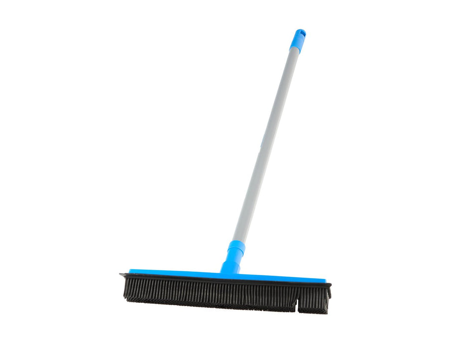 Rubberen bezem en trekker met telescopische steel 78,5-140cm