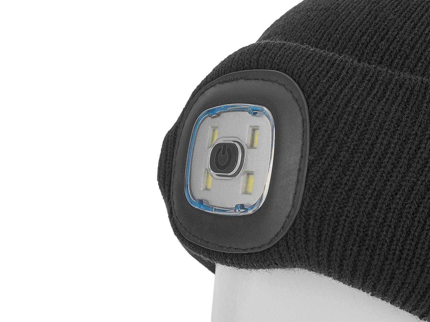 Oplaadbare LED hoofdlamp wintermuts (zwart)