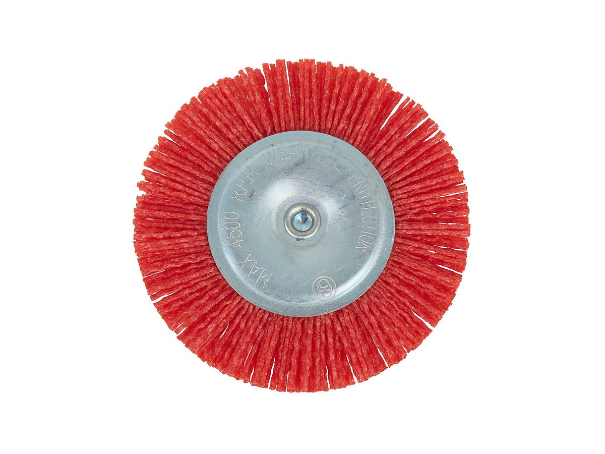 schurende ronde nylonborstel met as 100mm