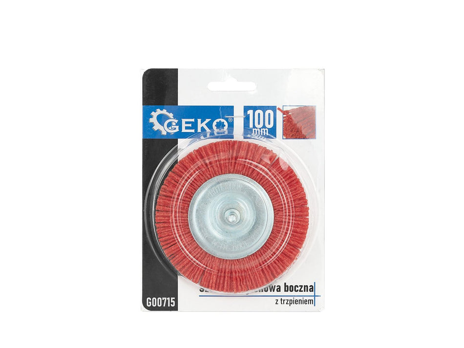 schurende ronde nylonborstel met as 100mm