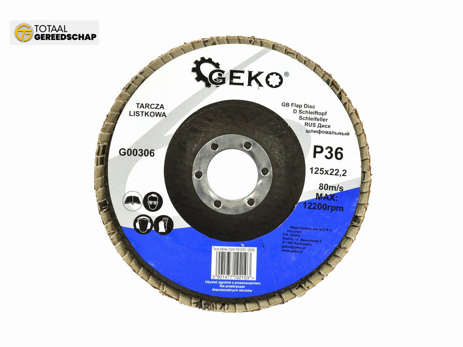 Aluminium Oxide Flap Disc 125mm Grit 36