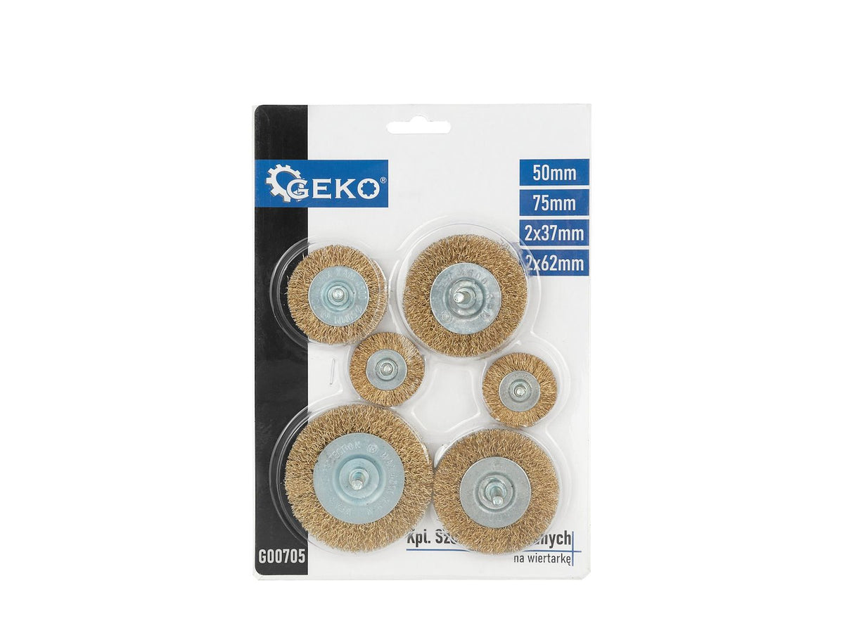 Set borstels voor boormachines 6st 2x37mm 50mm 2x62mm 75mm