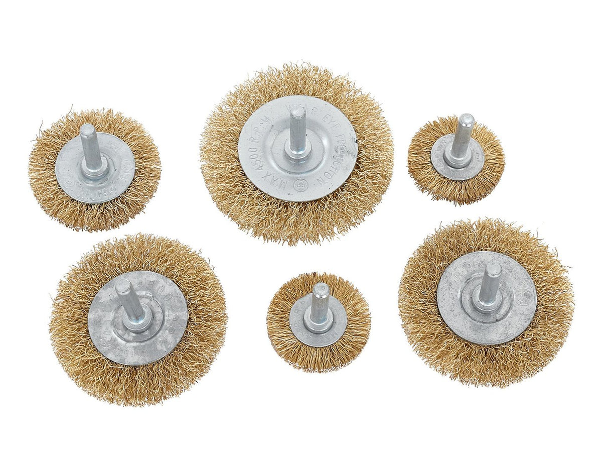 Set borstels voor boormachines 6st 2x37mm 50mm 2x62mm 75mm