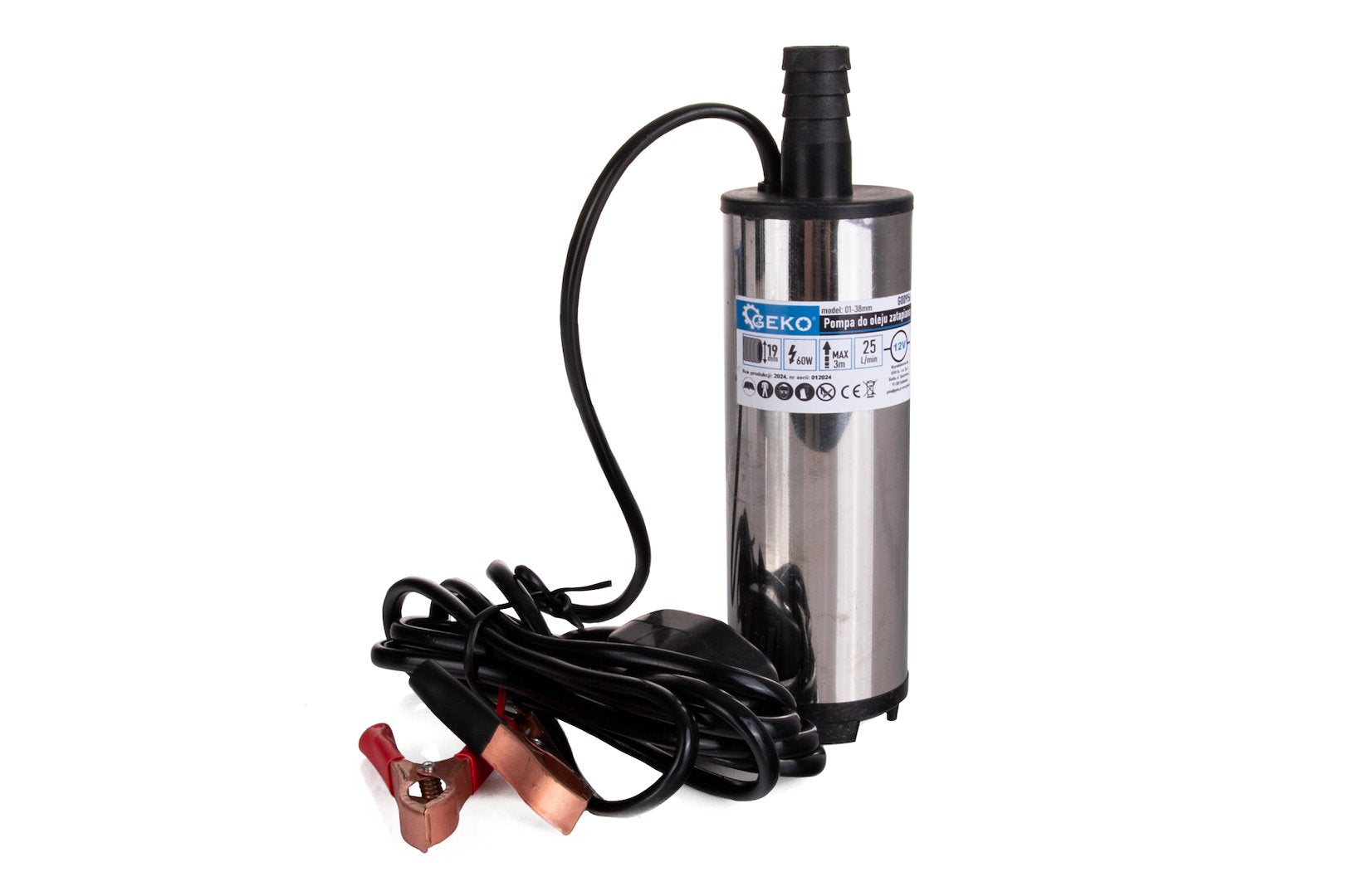Onderdompelbare opslagpomp diesel water olie 12V +3m slang