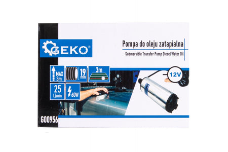 Onderdompelbare opslagpomp diesel water olie 12V +3m slang