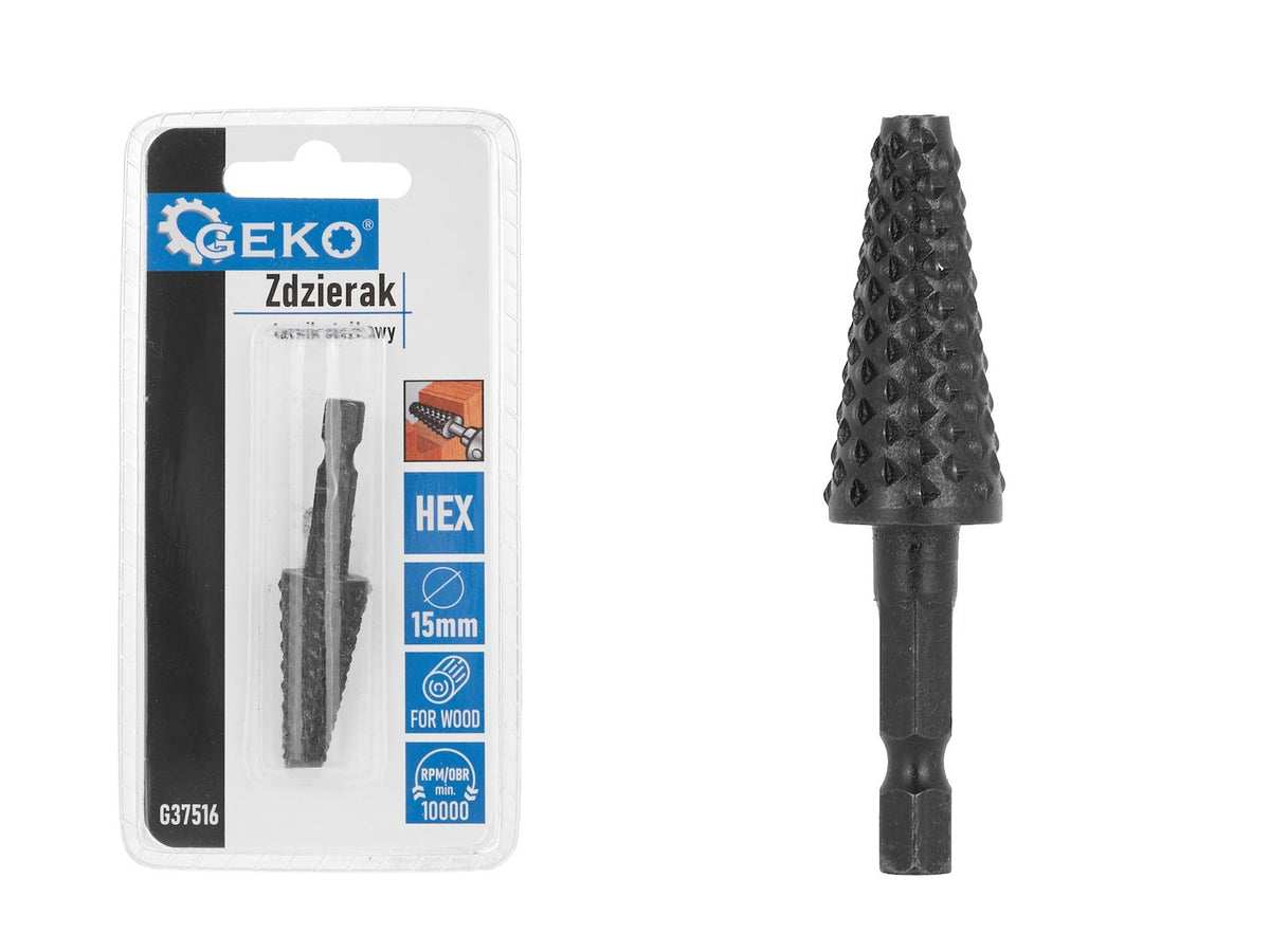 Conische houtvijl 15mm HEX