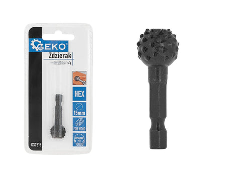 Sferische houtvijl 15mm HEX