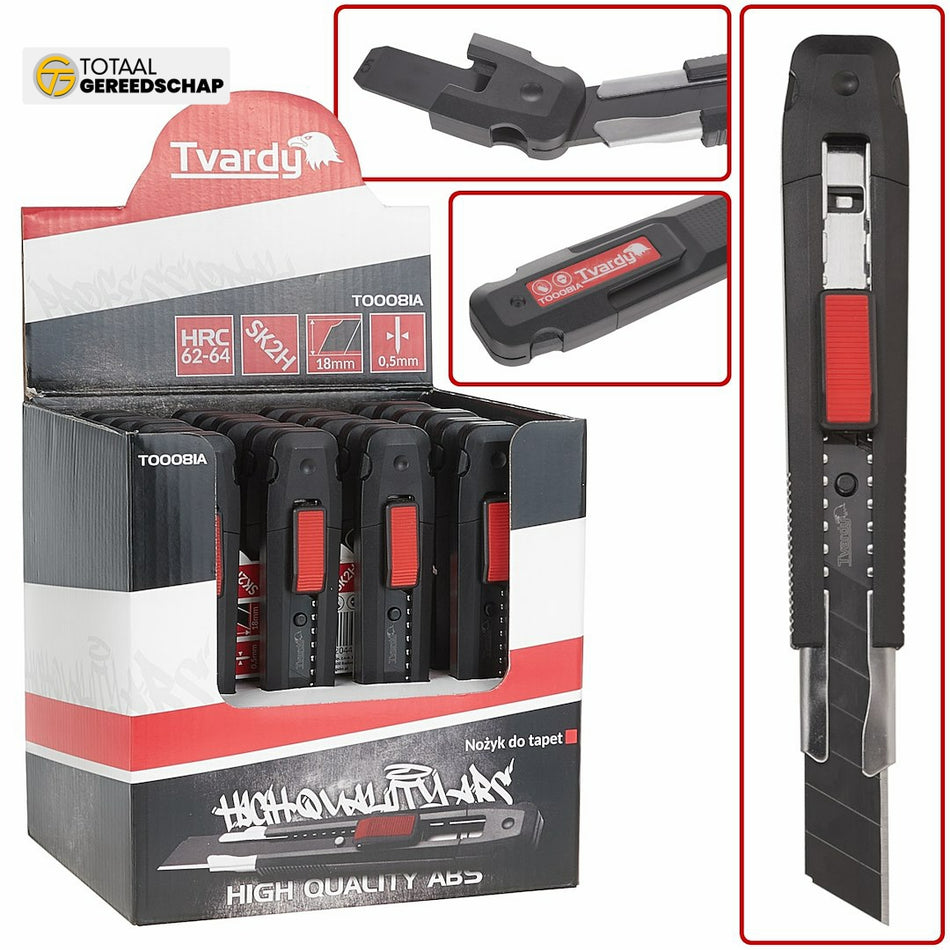 Utility knife 100x18x0.5mm SK2H TVARDY – display box