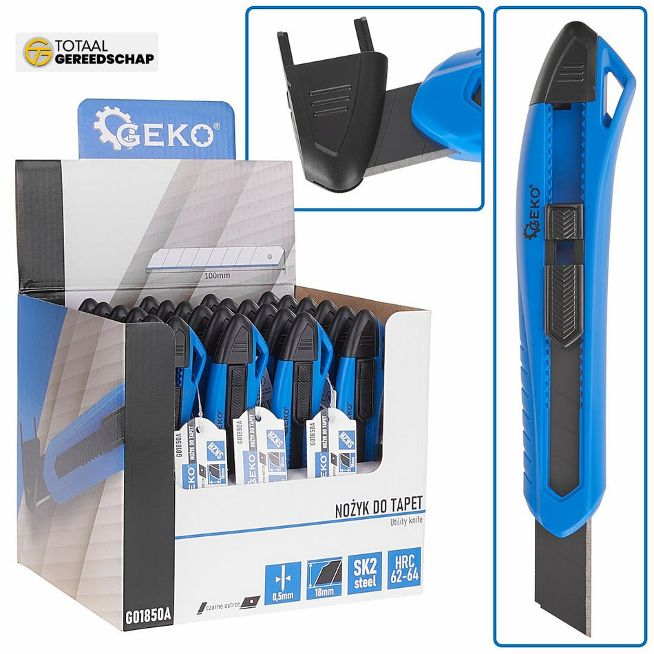 Utility knife 100x18x0.5mm ERGO SK2H – display box