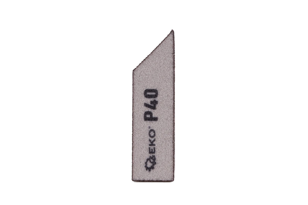 Schuim schuin schuurspons 125x90x25mm P40