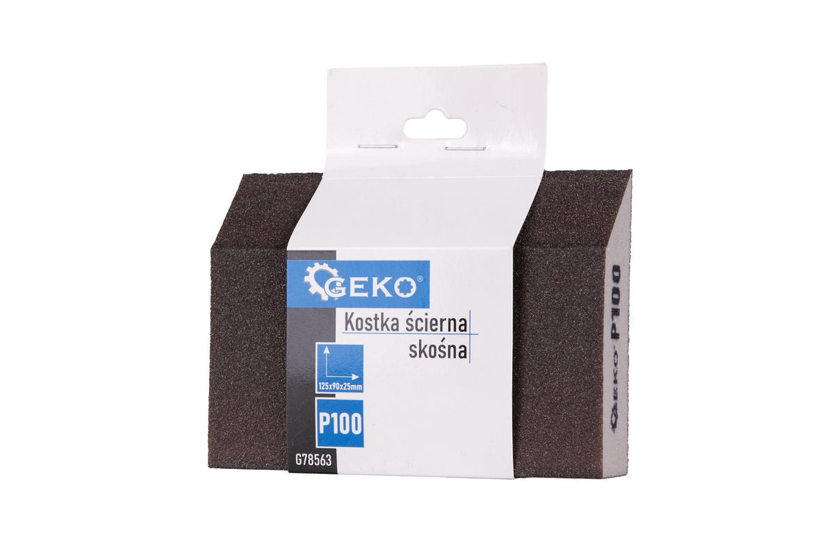 Schuim schuin schuurspons 125x90x25mm P100