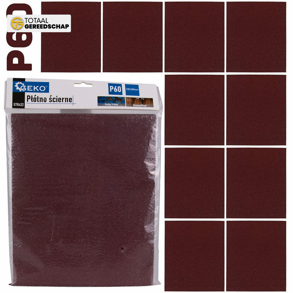 Abrasive cloth – sheet 230x280mm P60