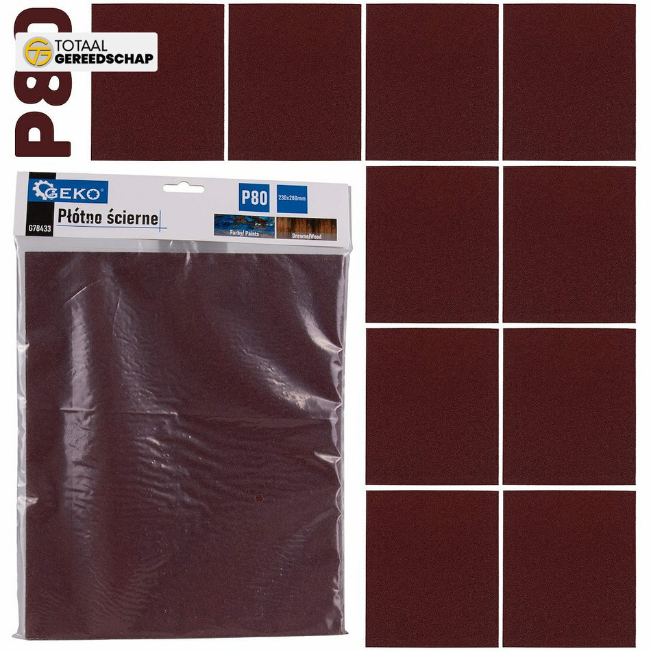 Abrasive cloth – sheet 230x280mm P80