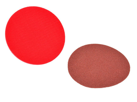 Haak-en-lus steunpad 125mm M14 met booradapter