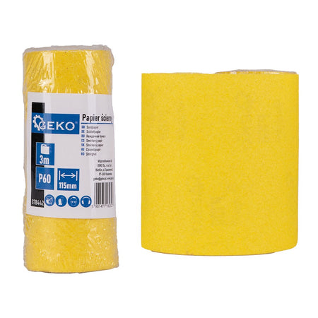 Schuurpapier - rol 115mm x 3m P60