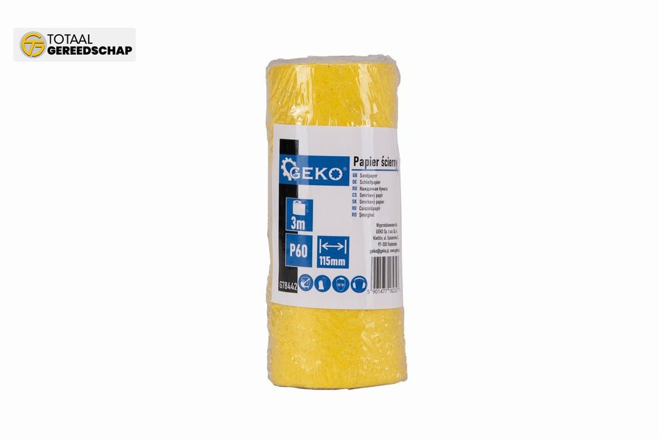 Sandpaper - roll 115mm x 3m P60