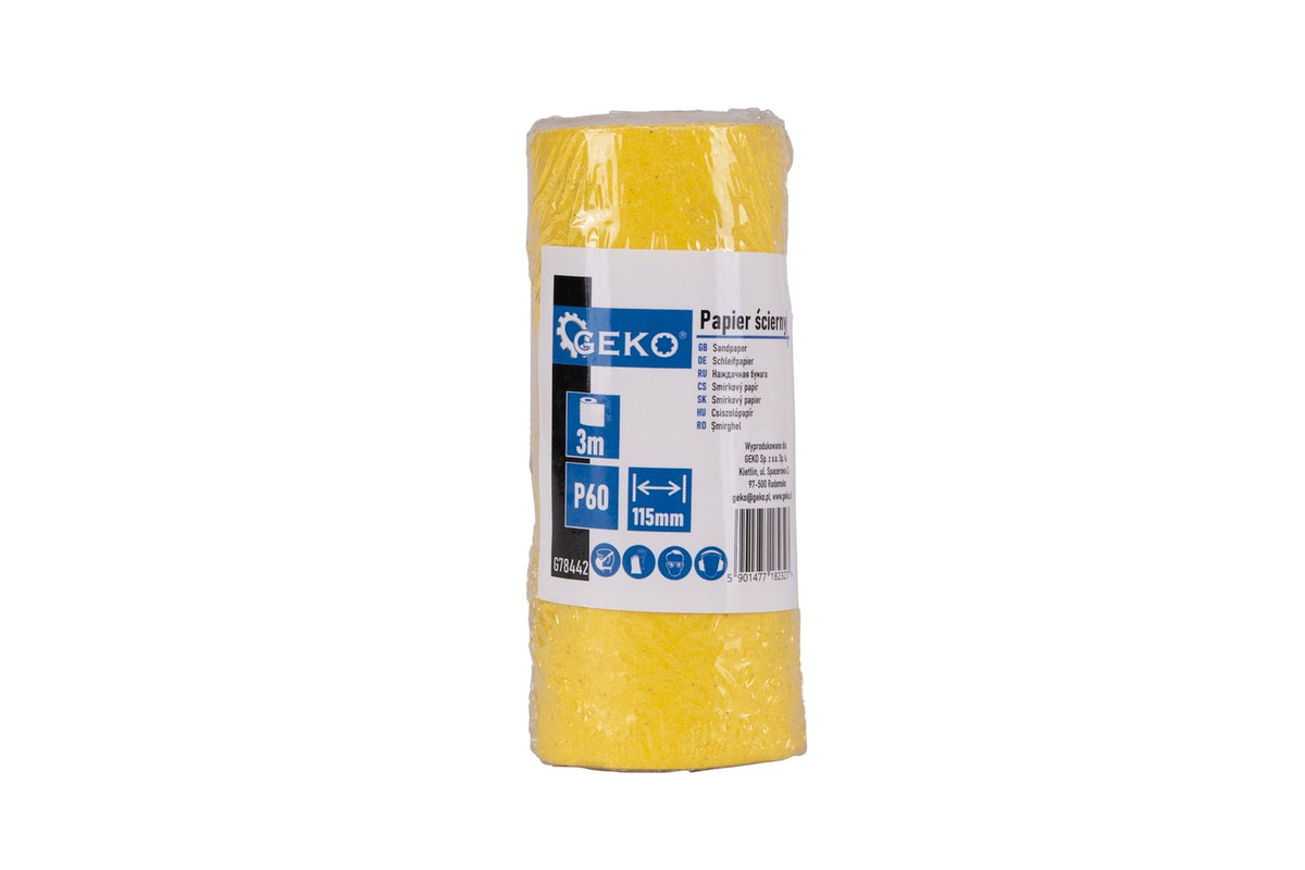 Schuurpapier - rol 115mm x 3m P60