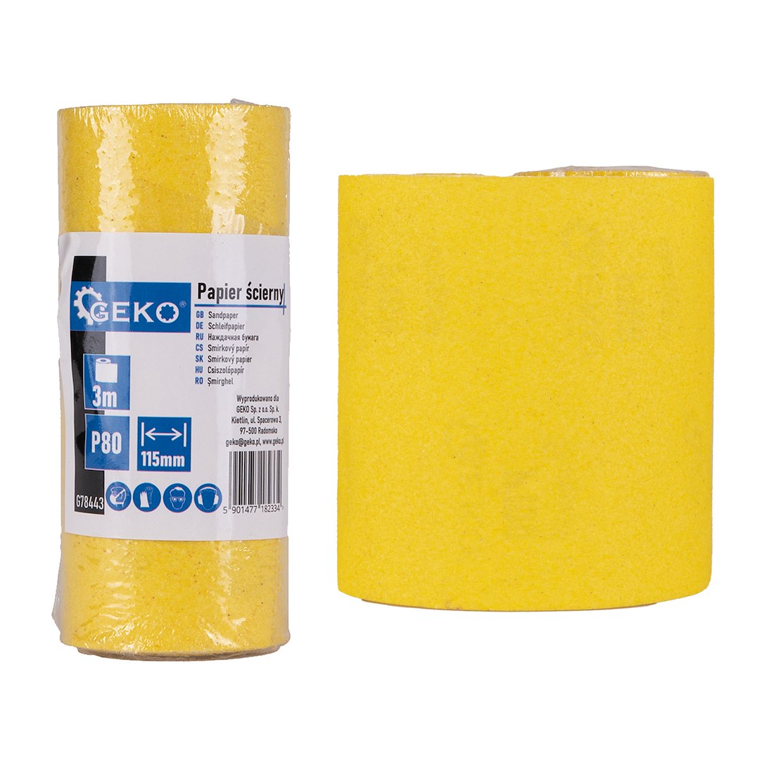 Schuurpapier - rol 115mm x 3m P80