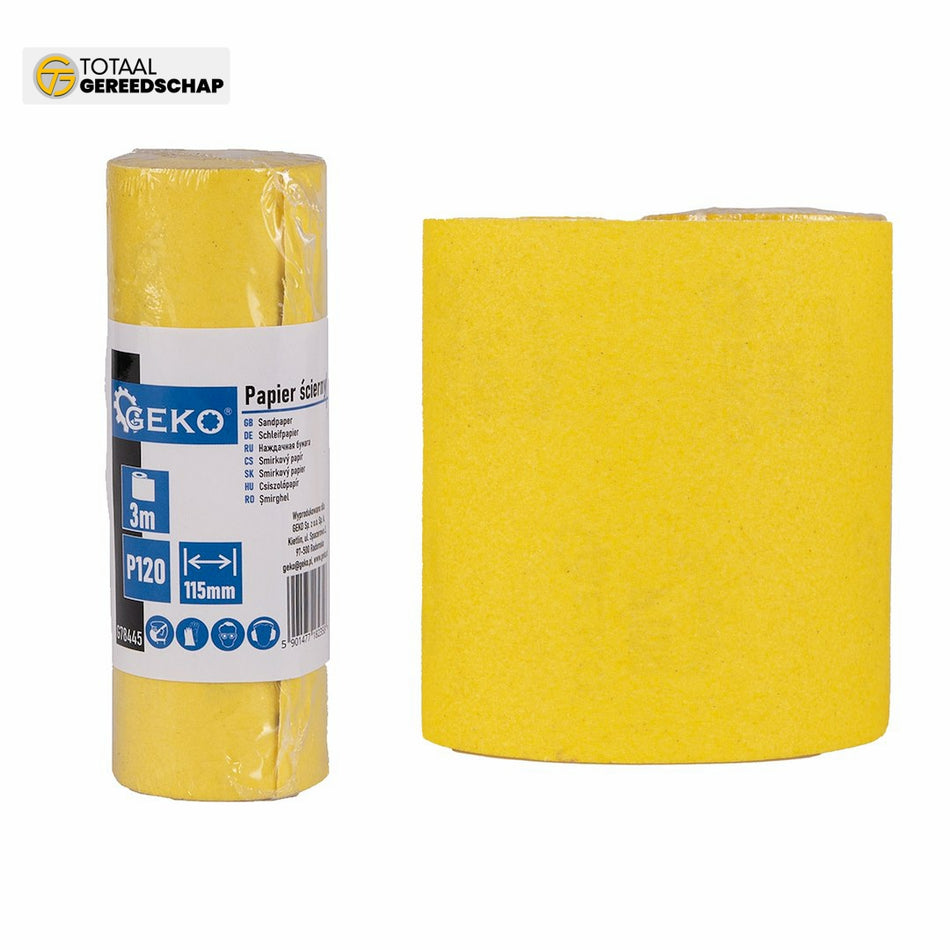 Sandpaper - roll 115mm x 3m P120