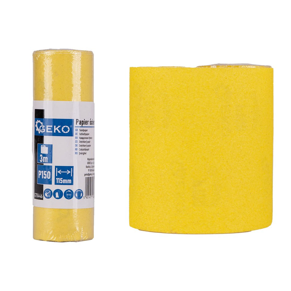 Schuurpapier - rol 115mm x 3m P150