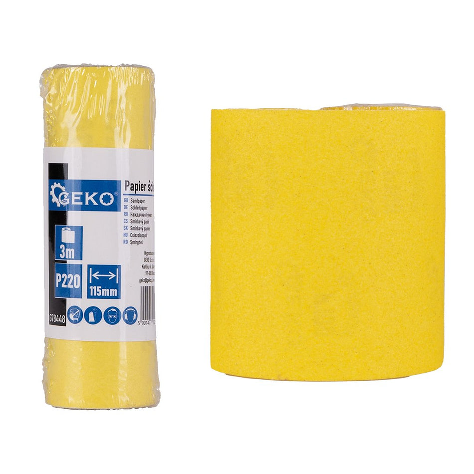 Schuurpapier - rol 115mm x 3m P220
