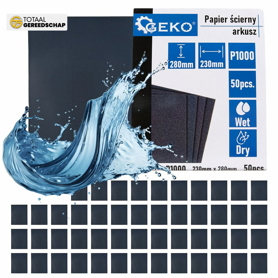 Waterproof sandpaper – sheet 230x280mm P1000