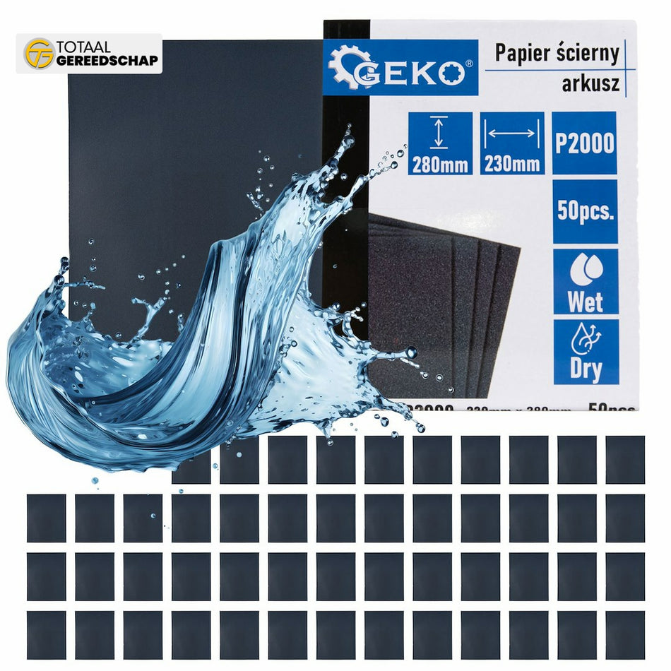 Waterproof sandpaper – sheet 230x280mm P2000