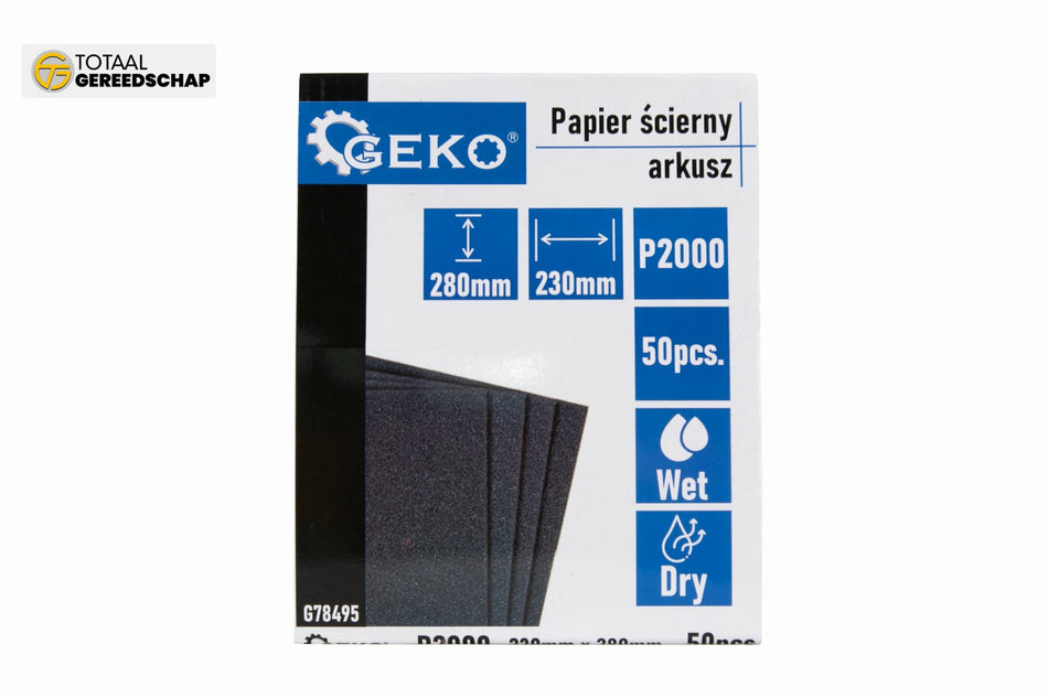 Waterproof sandpaper – sheet 230x280mm P2000
