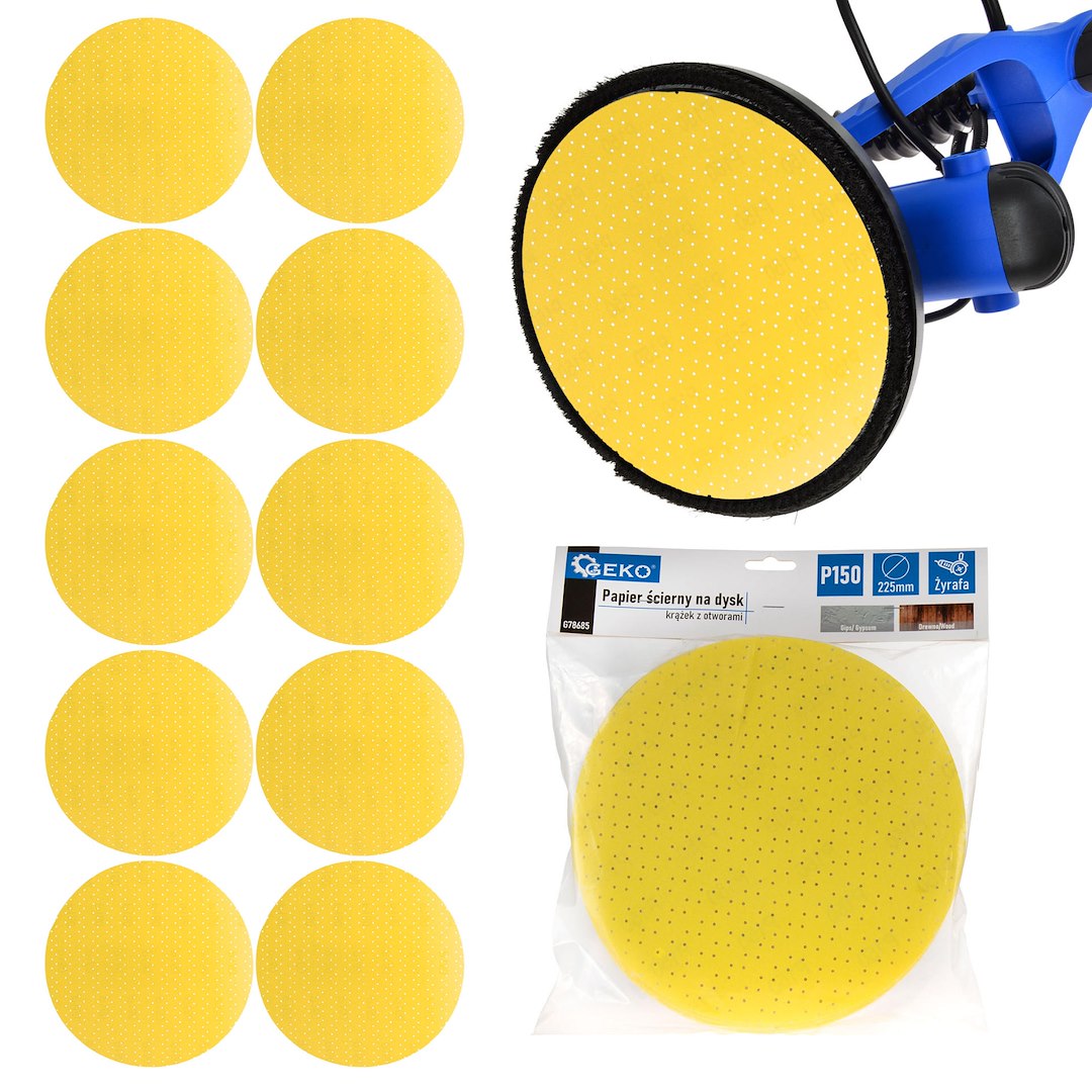 Aluminiumoxide schuurmiddel gele schijf voor Giraffe schuurmachine 225mm Korrel 150