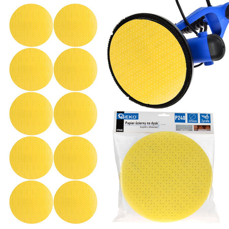 Aluminiumoxide schuurmiddel gele schijf voor Giraffe schuurmachine 225mm Korrel 240