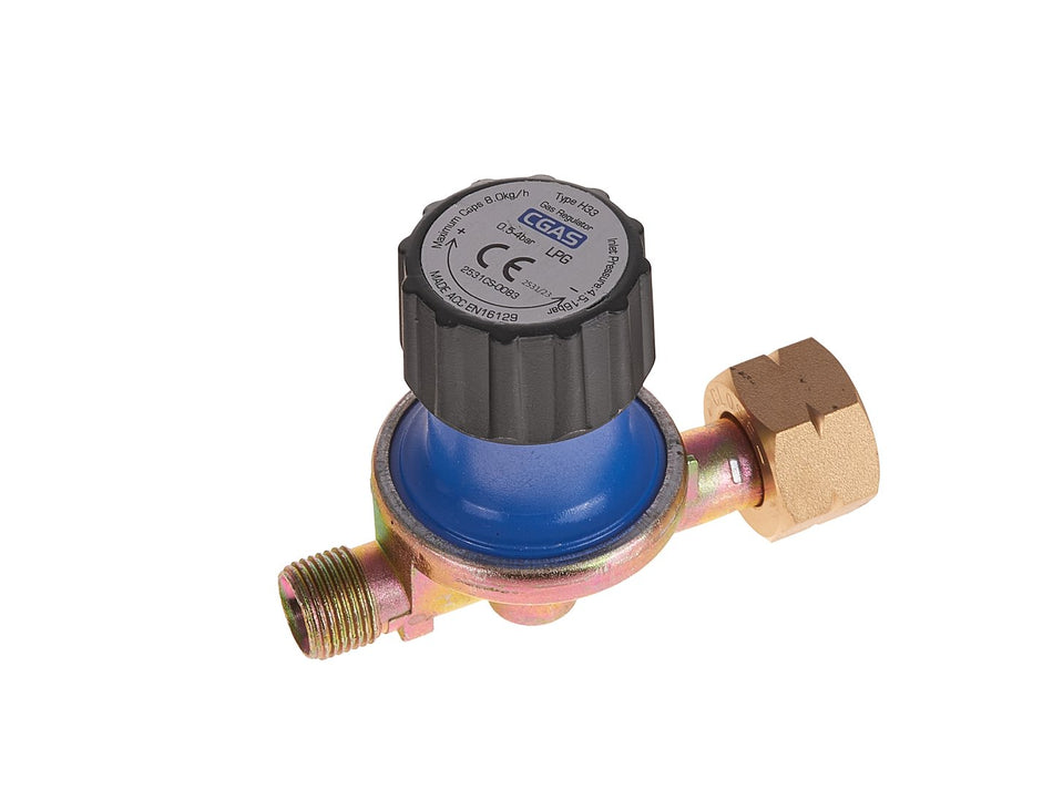 Propaan/butaan reducer met drukregeling 0,5-4 bar